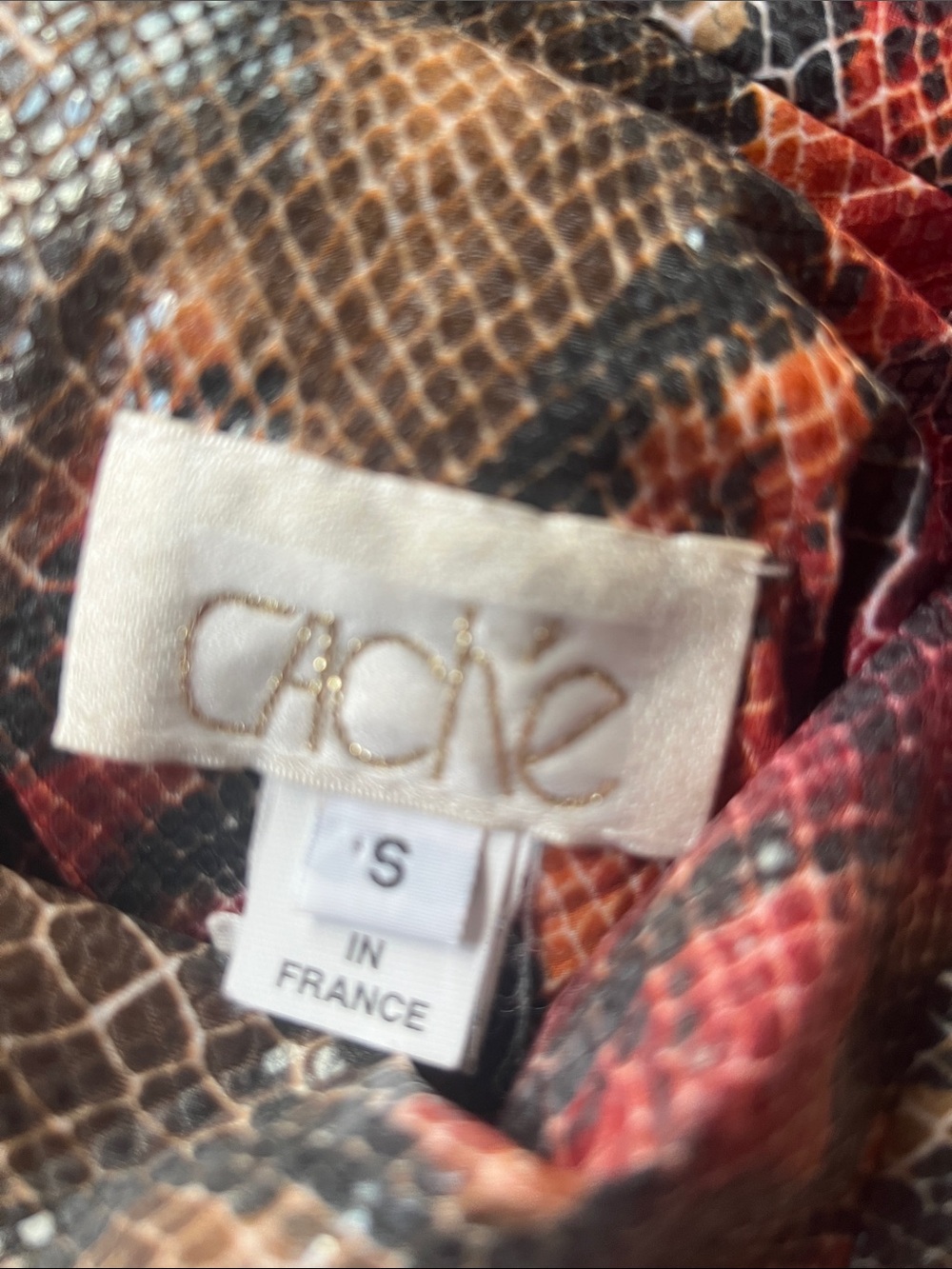 Y2K Vintage Cache Snakeskin Dress - Picture 3 of 3